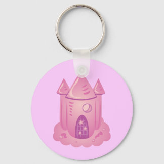 Pink Fairytale Castle Key Ring