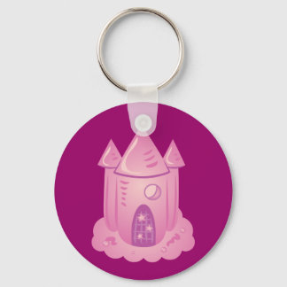 Pink Fairytale Castle Key Ring