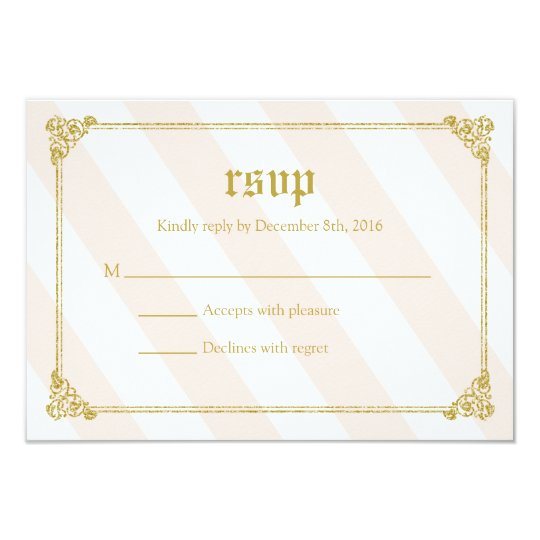 Pink Fairytale Princess Baby Shower RSVP Card