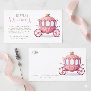 Pink Fairytale Princess Carriage Display Shower Enclosure Card