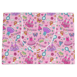 Pink Fairytale Princess Party Large Gift Bag