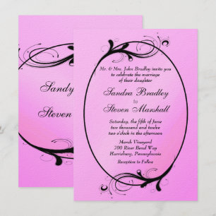 Pink Fairytale Wedding Invitation