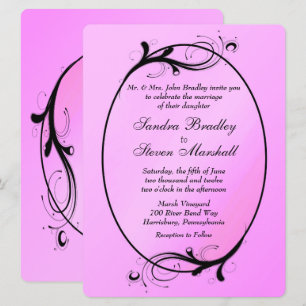Pink Fairytale Wedding Invitation