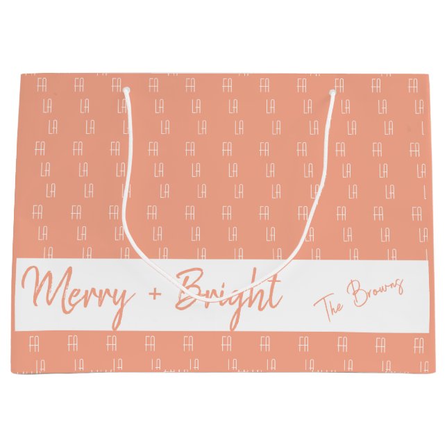 Pink Falala with Personalised Name Gift Bag (Front)