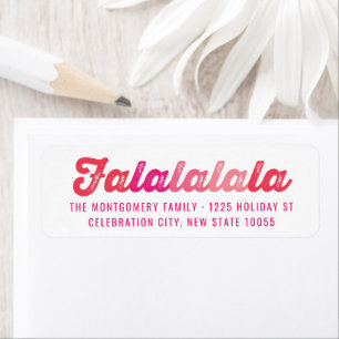 Pink Falalalala Bold Script Modern Holiday Address