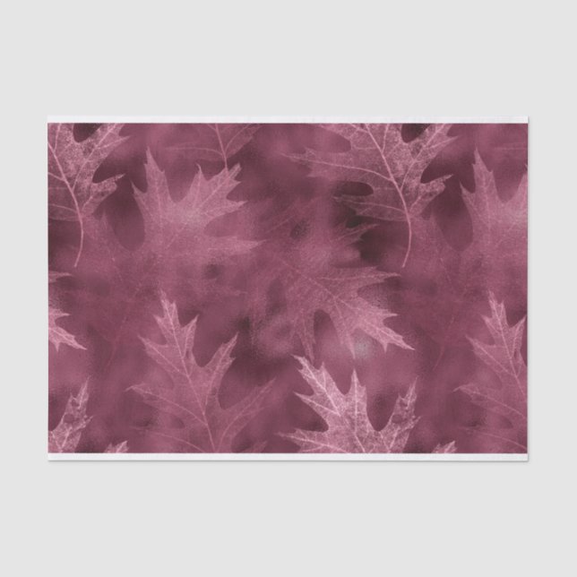PINK FALL AUTUMN LEAVES TISSUE PAPER (Front)