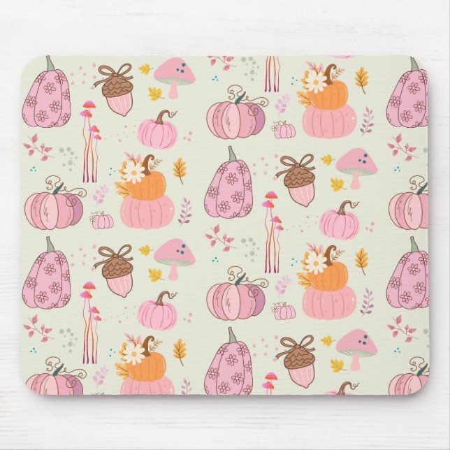 Pink Fall Mouse Mat (Front)