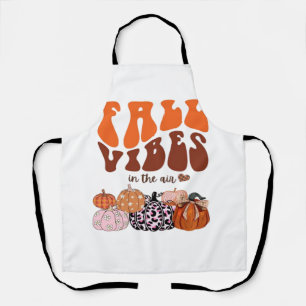 Pink Fall Pumpkin T-Shirt Cute Autumn Graphic Tee Apron