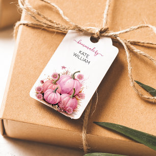 Pink Fall theme label for homemade items