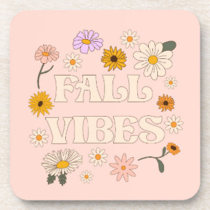 Pink Fall Vibes Coaster
