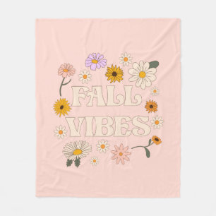Pink Fall Vibes Fleece Blanket
