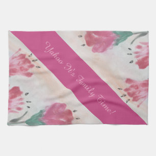 Pink Family Time Tea Towel