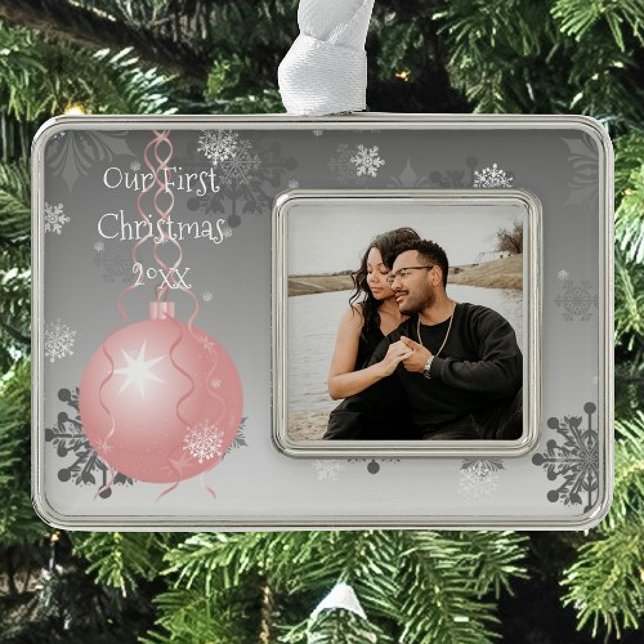 Pink Fancy Christmas Framed Ornament (Pink Fancy Ornament Christmas Framed Ornament)