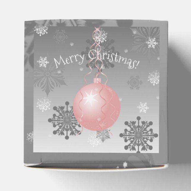 Pink Fancy Christmas Ornament Favour Box (Top)
