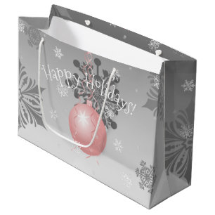 Pink Fancy Christmas Ornament Gift Bag