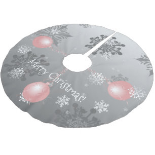Pink Fancy Christmas Ornament Tree Skirt