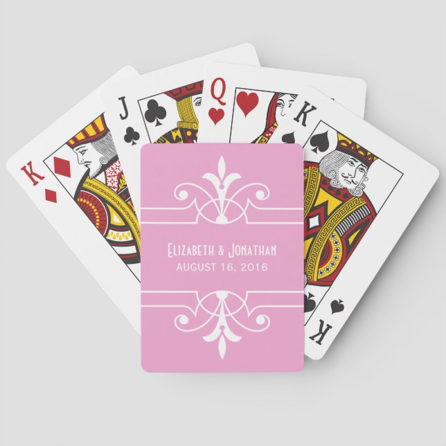 Pink Fancy Ornamental Playing Cards (Back)