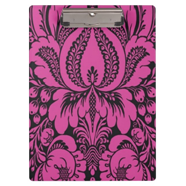 Pink Fantasy Floral Clipboard (Front)