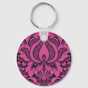 Pink Fantasy Floral Key Chain