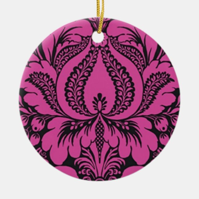 Pink Fantasy Floral Ornament (Front)
