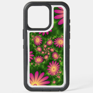 Pink Fantasy Flowers Modern Abstract Fractal Art