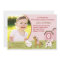 Pink Farm Animal Girl Photo Birthday Invitation
