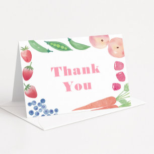 Pink Farmers Market Baby Girl Shower Thank You Card