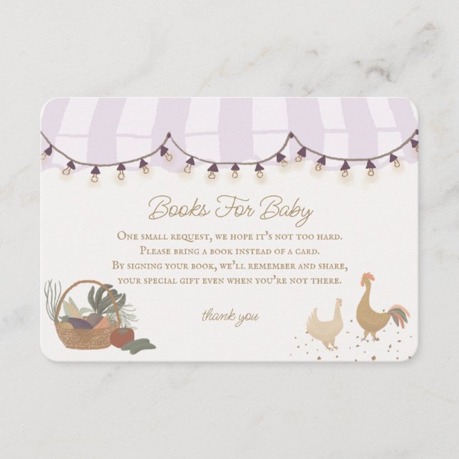 Pink Farmers Market Farm Books for Baby Insert (Front)