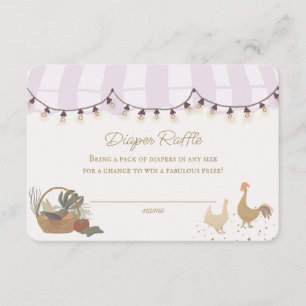 Pink Farmers Market Farm Diaper Raffle Insert