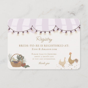 Pink Farmers Market Farm Fresh Registry Insert