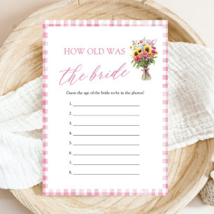 Pink Farmers Market How Old Was The Bride Game Invitation