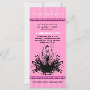 Pink Fashion Diva Rack Card