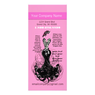 Pink Fashion Diva Rack Card