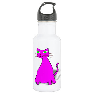 Pink Fat Cat 532 Ml Water Bottle