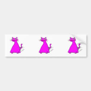 Pink Fat Cat Bumper Sticker