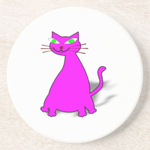 Pink Fat Cat Coaster