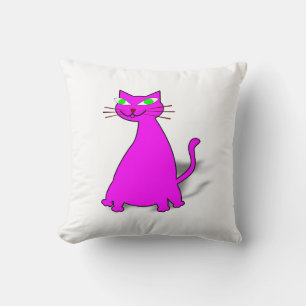 Pink Fat Cat Cushion