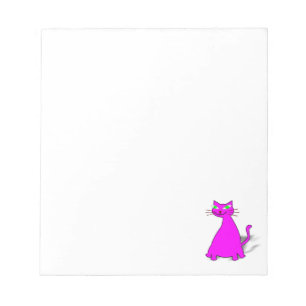 Pink Fat Cat Custom Notepad