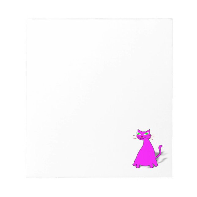 Pink Fat Cat Custom Notepad (Front)