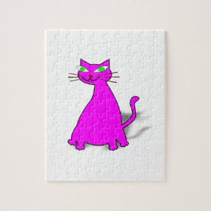 Pink Fat Cat Jigsaw Puzzle