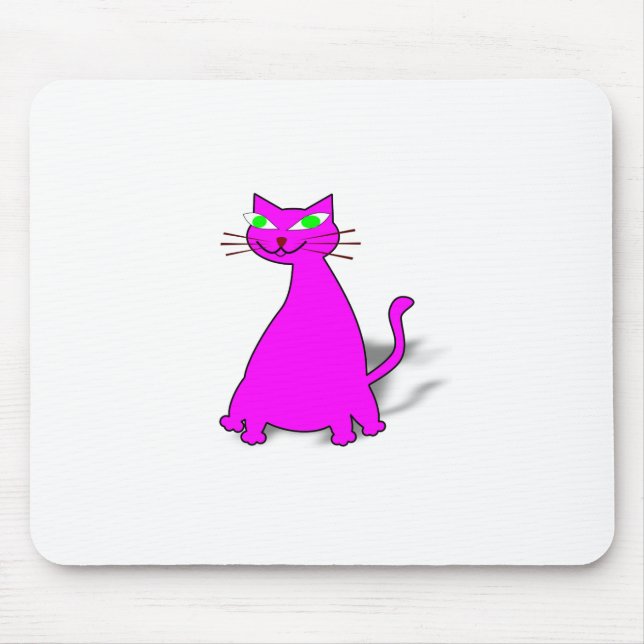 Pink Fat Cat Mouse Mat (Front)