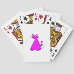Pink Fat Cat Playing Cards