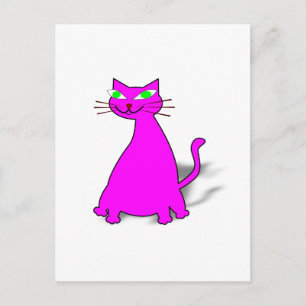 Pink Fat Cat Postcard
