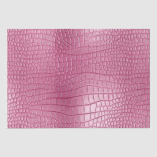 Pink Faux Alligator Animal Print Tissue Paper