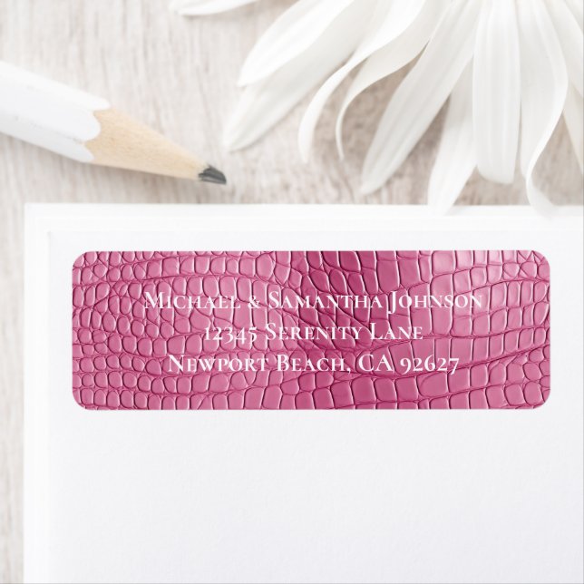 Pink Faux Alligator Animal Wedding Bridal Shower (Insitu)