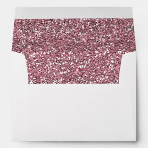 Pink Faux Glitter Envelopes