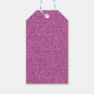 Pink faux glitter gift tags