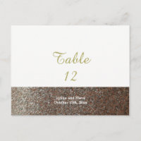 Pink Faux Glitter Table Seating Card