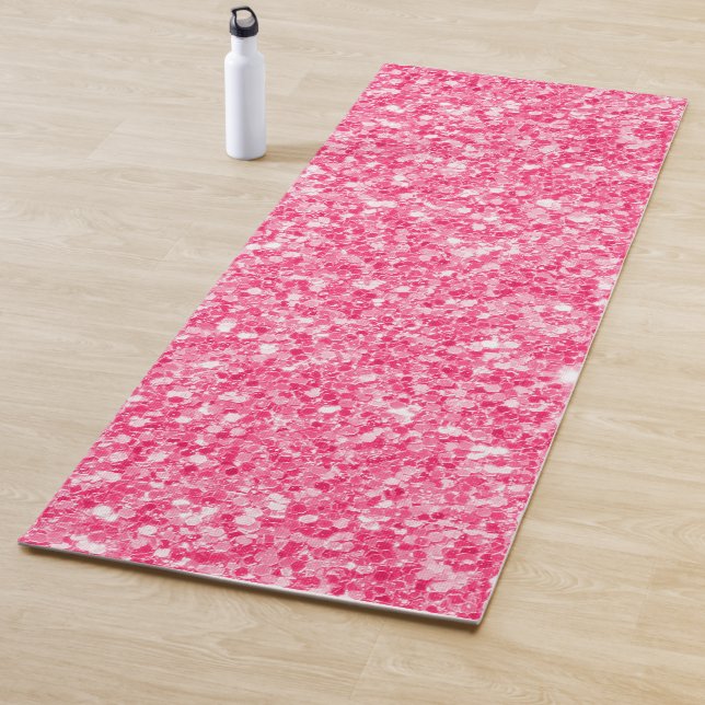 Pink Faux Glitter Yoga Mat (In Situ)