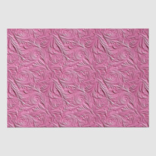 Pink Faux Leather  Tissue Paper